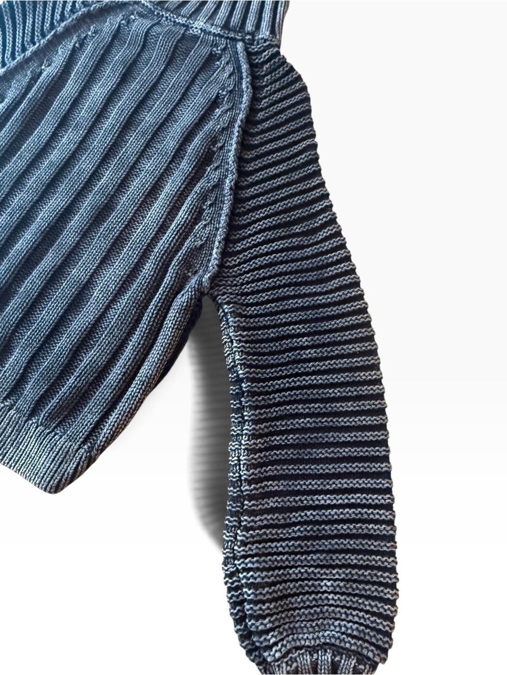 Free People Gray Striped Cable Knit Turtleneck Sweater XS - perfect condition! - Picture 11 of 14